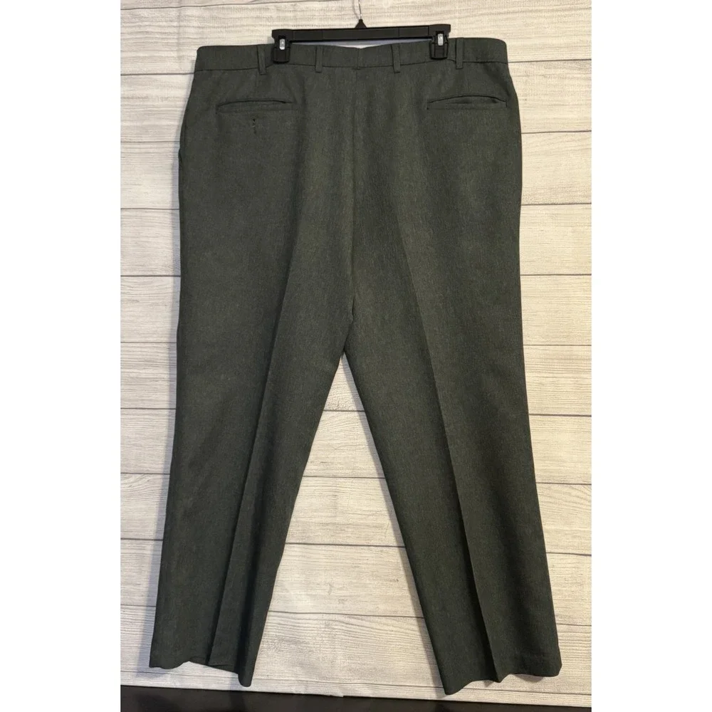 Vintage Levi's Action Slacks Dress Pants Mens 44x30 Charcoal‎ Dacron Polyester